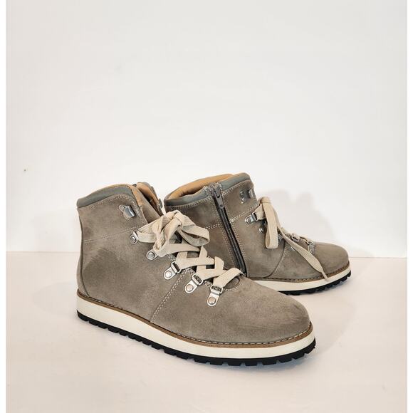 UNIVERSAL THREAD Jesse Taupe/Brown Faux Suede Lace Up Hiking Boot Womens 9.5 - Picture 1 of 10